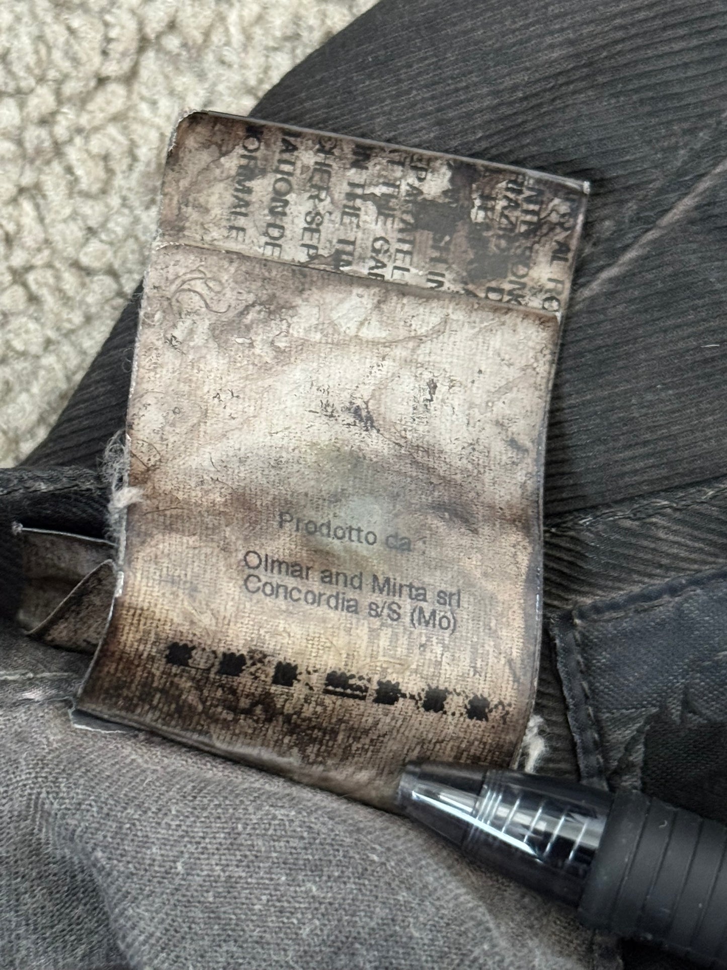 FW11 Rick Owens DRKSHDW "Limo" Overdyed Mud AMC Coated Detroit Jeans