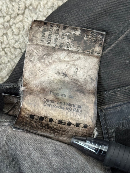 FW11 Rick Owens DRKSHDW "Limo" Overdyed Mud AMC Coated Detroit Jeans