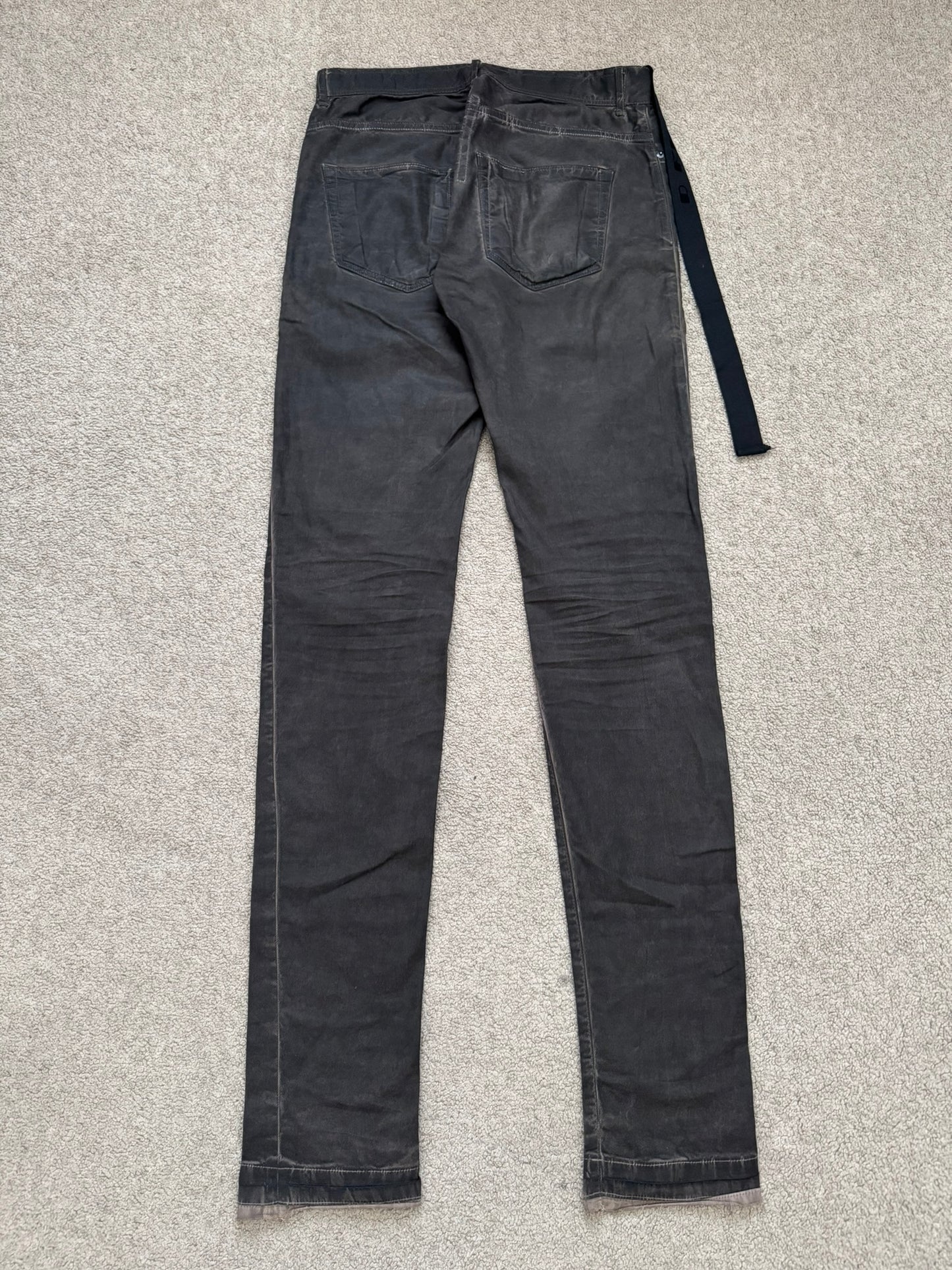 FW11 Rick Owens DRKSHDW "Limo" Overdyed Mud AMC Coated Detroit Jeans