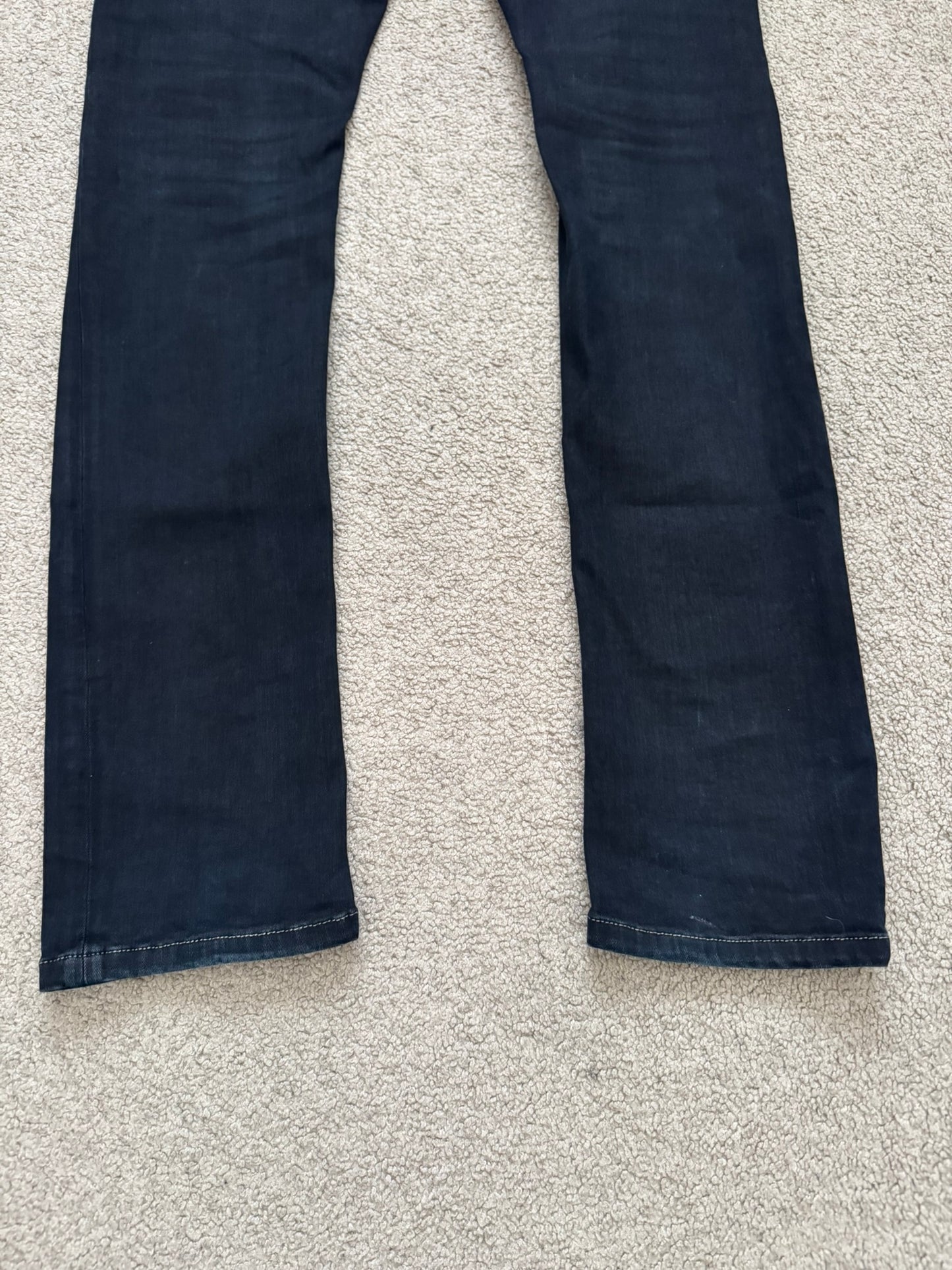 FW16 Rick Owens DRKSHDW Black Matte Waxed Detroit Denim Jean