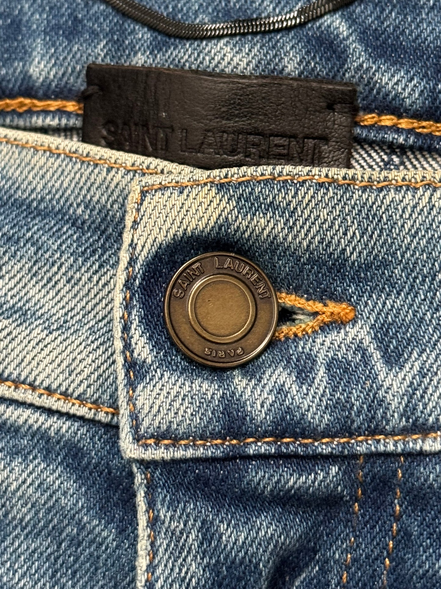 FW16 Saint Laurent by Hedi Slimane D02 Washed Denim Jeans