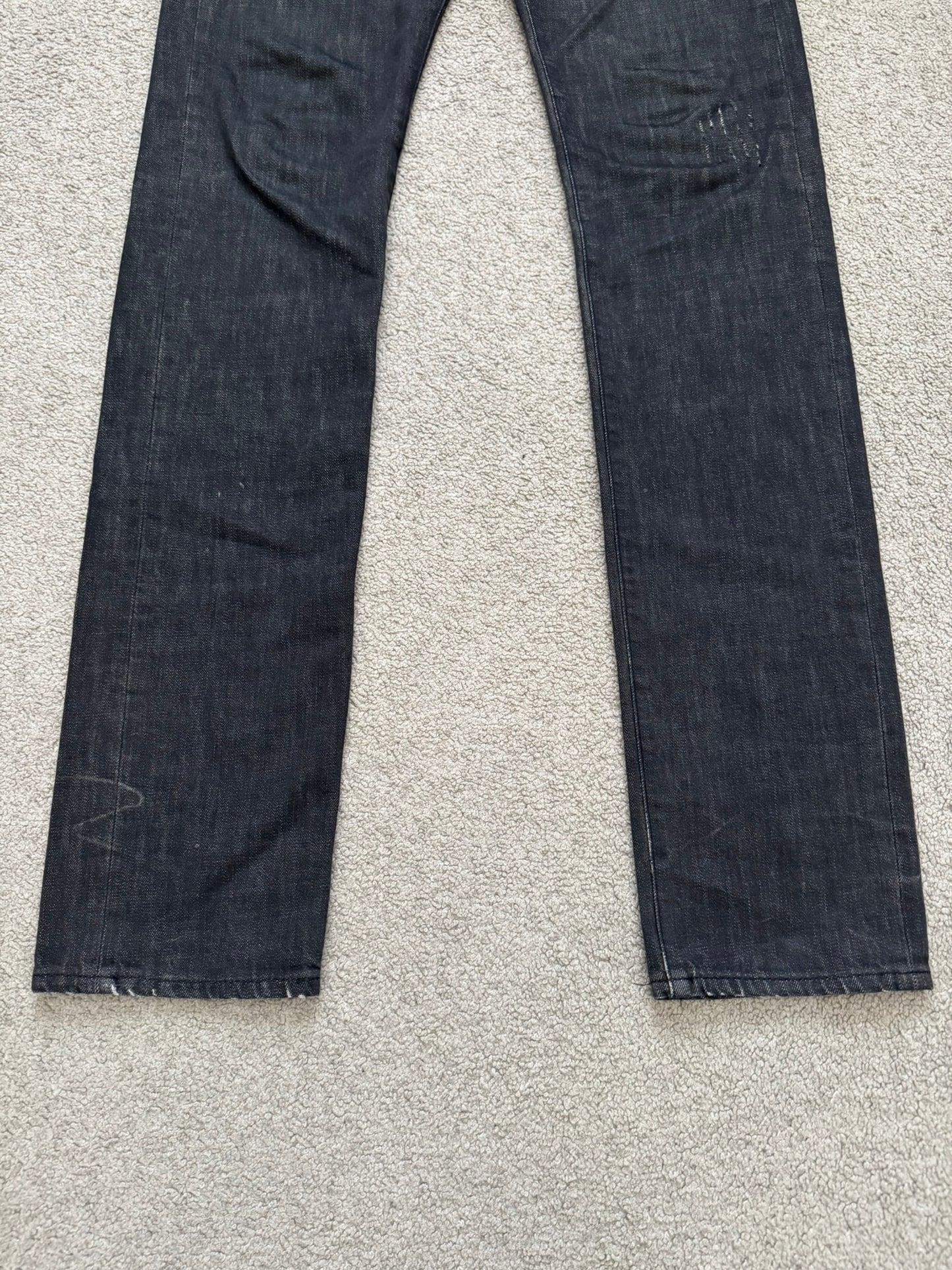 AW05 Dior Homme by Hedi Slimane MIJ Black Clawmark Denim Jeans