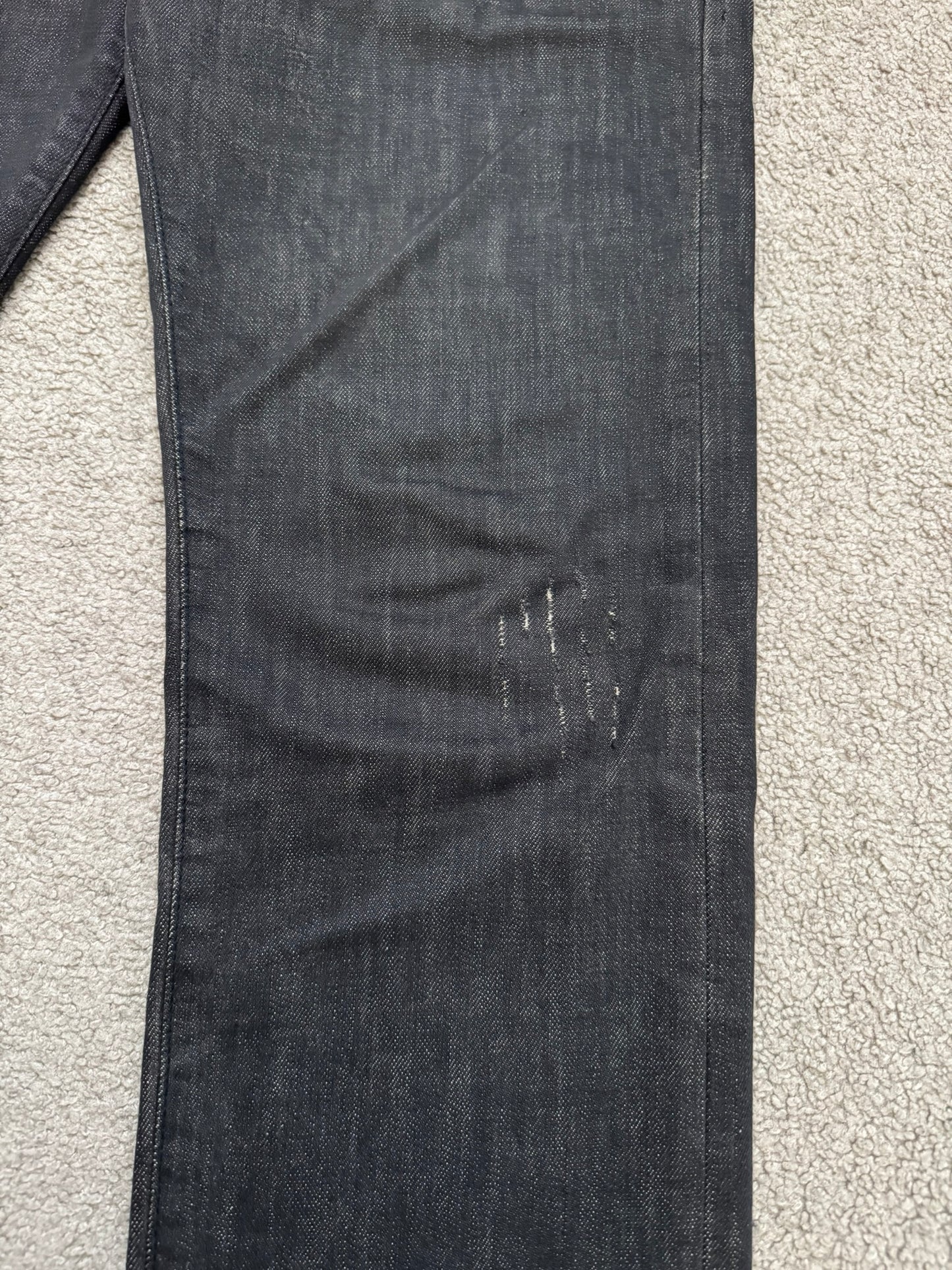 AW05 Dior Homme by Hedi Slimane MIJ Black Clawmark Denim Jeans