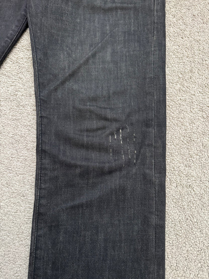 AW05 Dior Homme by Hedi Slimane MIJ Black Clawmark Denim Jeans