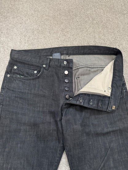 AW05 Dior Homme by Hedi Slimane MIJ Black Clawmark Denim Jeans