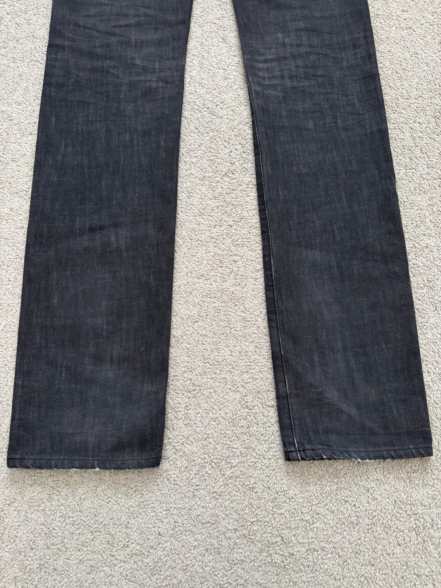 AW05 Dior Homme by Hedi Slimane MIJ Black Clawmark Denim Jeans