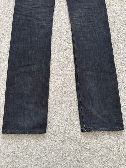 AW05 Dior Homme by Hedi Slimane MIJ Black Clawmark Denim Jeans