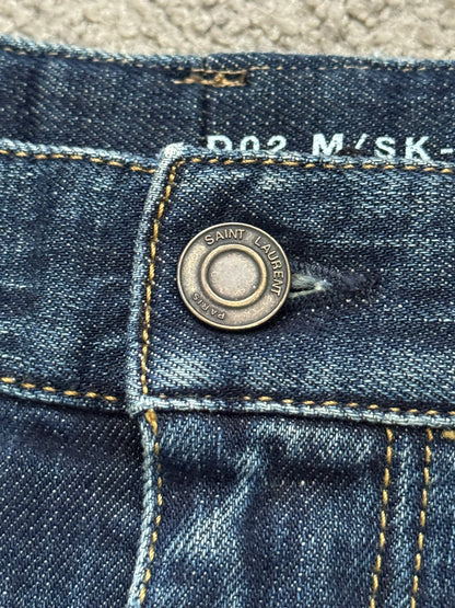 FW14 Saint Laurent by Hedi Slimane D02 Blue Denim Jeans