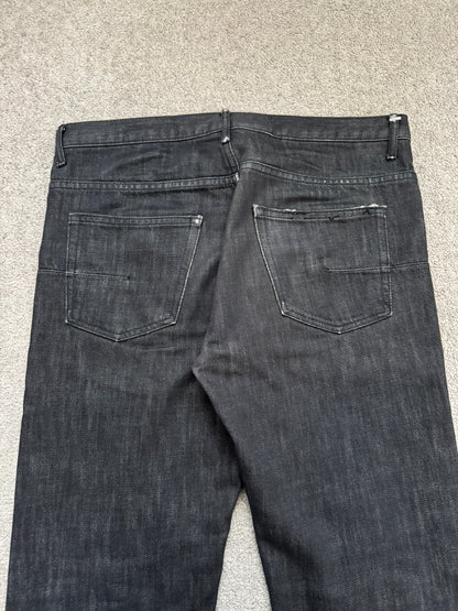 AW05 Dior Homme by Hedi Slimane MIJ Black Clawmark Denim Jeans
