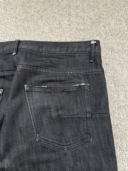 AW05 Dior Homme by Hedi Slimane MIJ Black Clawmark Denim Jeans