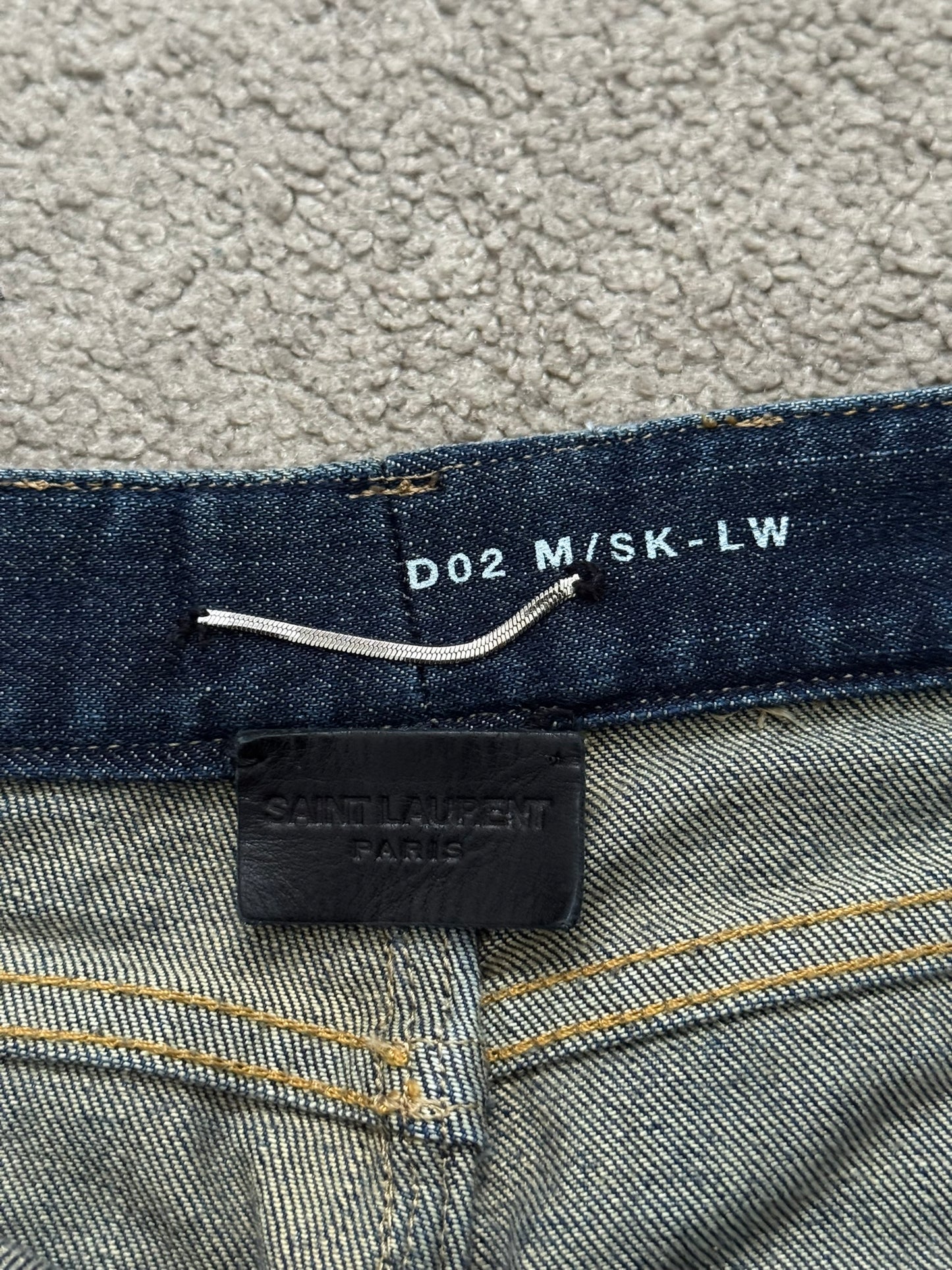 FW14 Saint Laurent by Hedi Slimane D02 Blue Denim Jeans