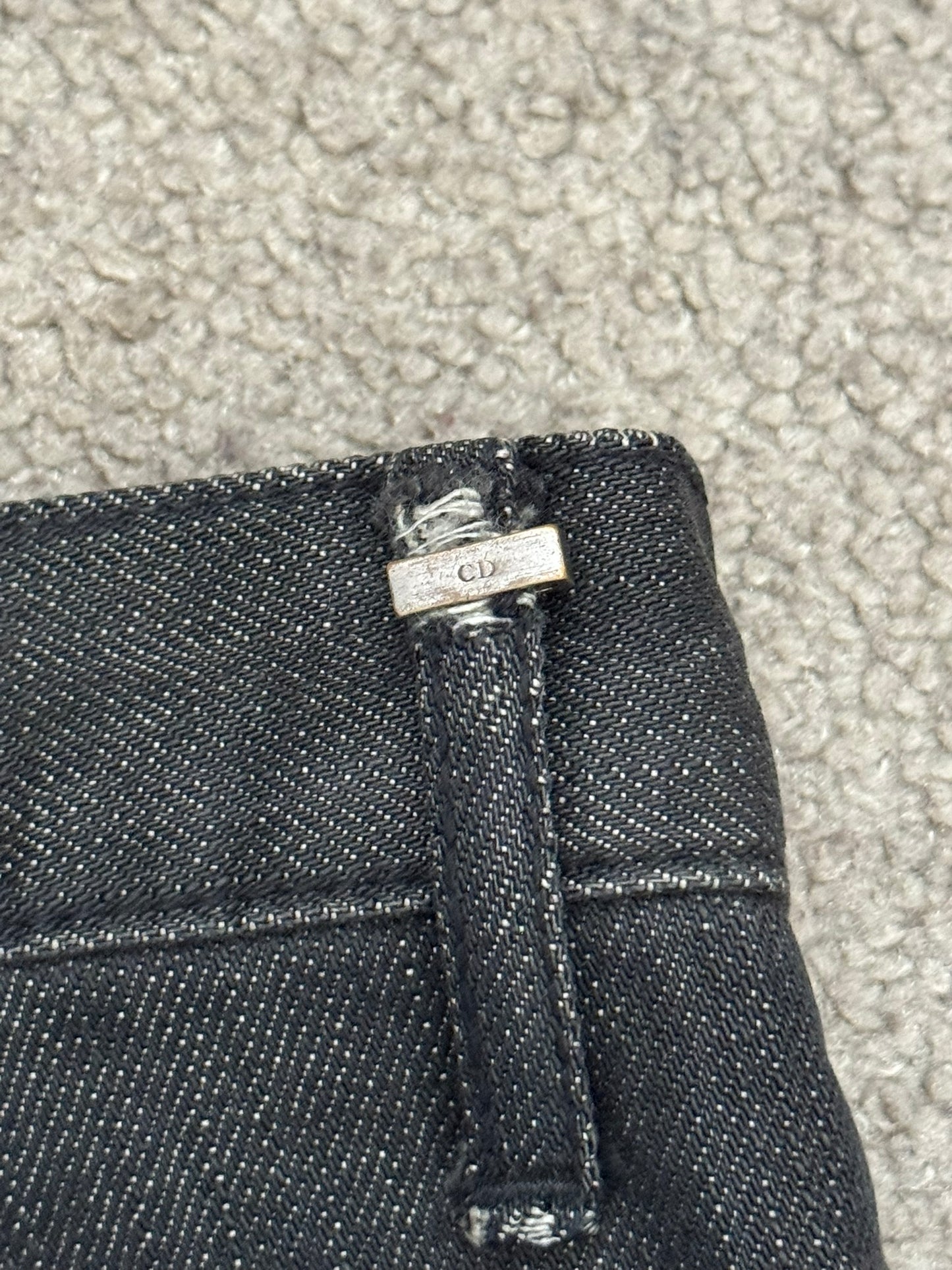 AW05 Dior Homme by Hedi Slimane MIJ Black Clawmark Denim Jeans