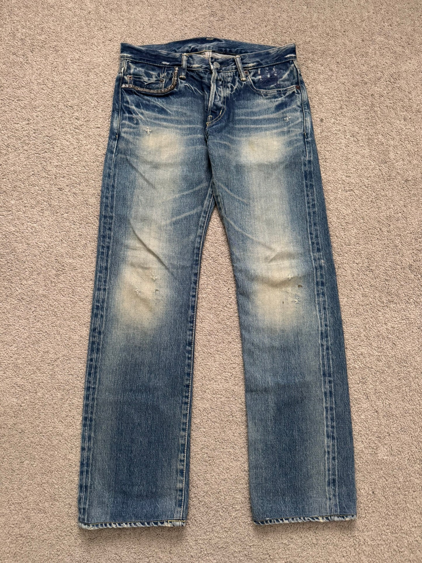 Hysteric Glamour Distressed Studded Denim Jeans