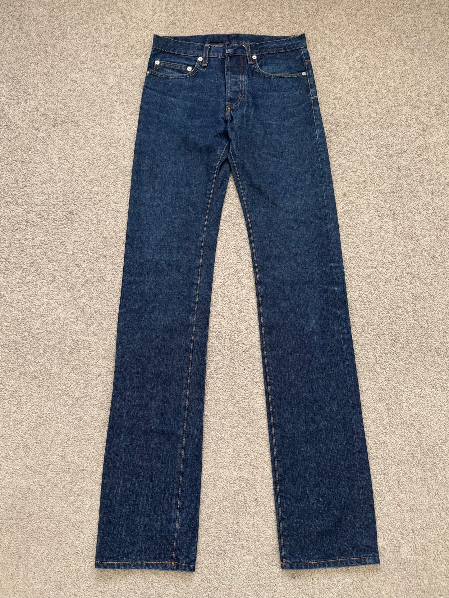 AW07 Dior Homme by Hedi Slimane Blue Indigo Raw Denim Jeans