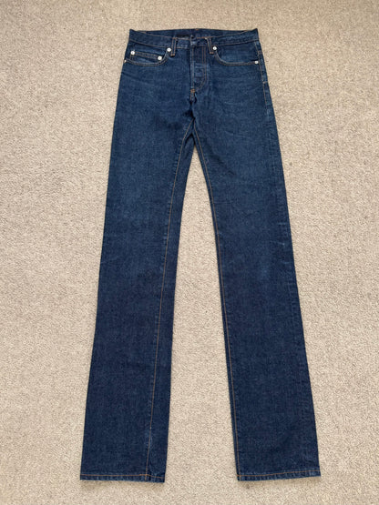 AW07 Dior Homme by Hedi Slimane Blue Indigo Raw Denim Jeans