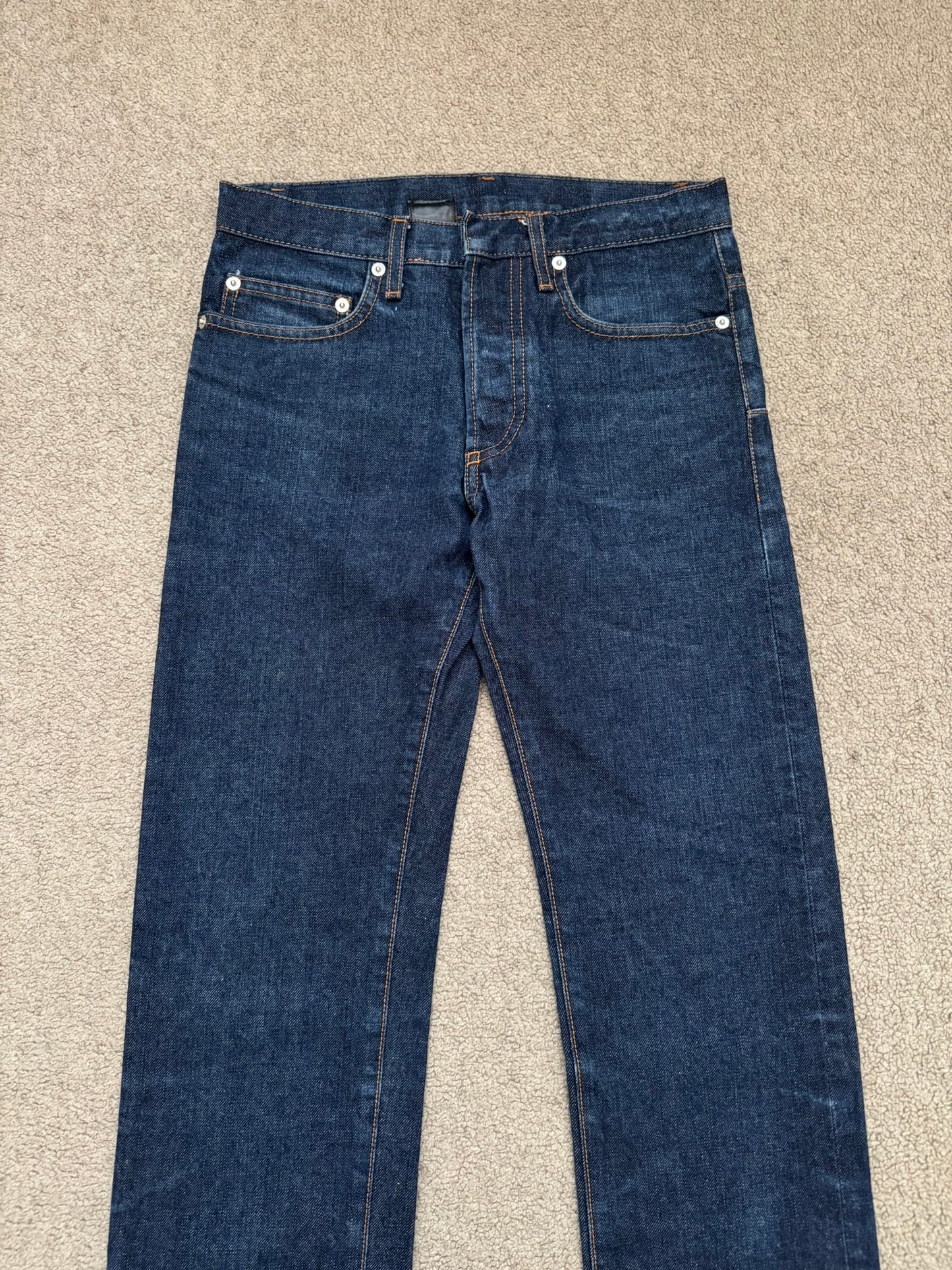 AW07 Dior Homme by Hedi Slimane Blue Indigo Raw Denim Jeans