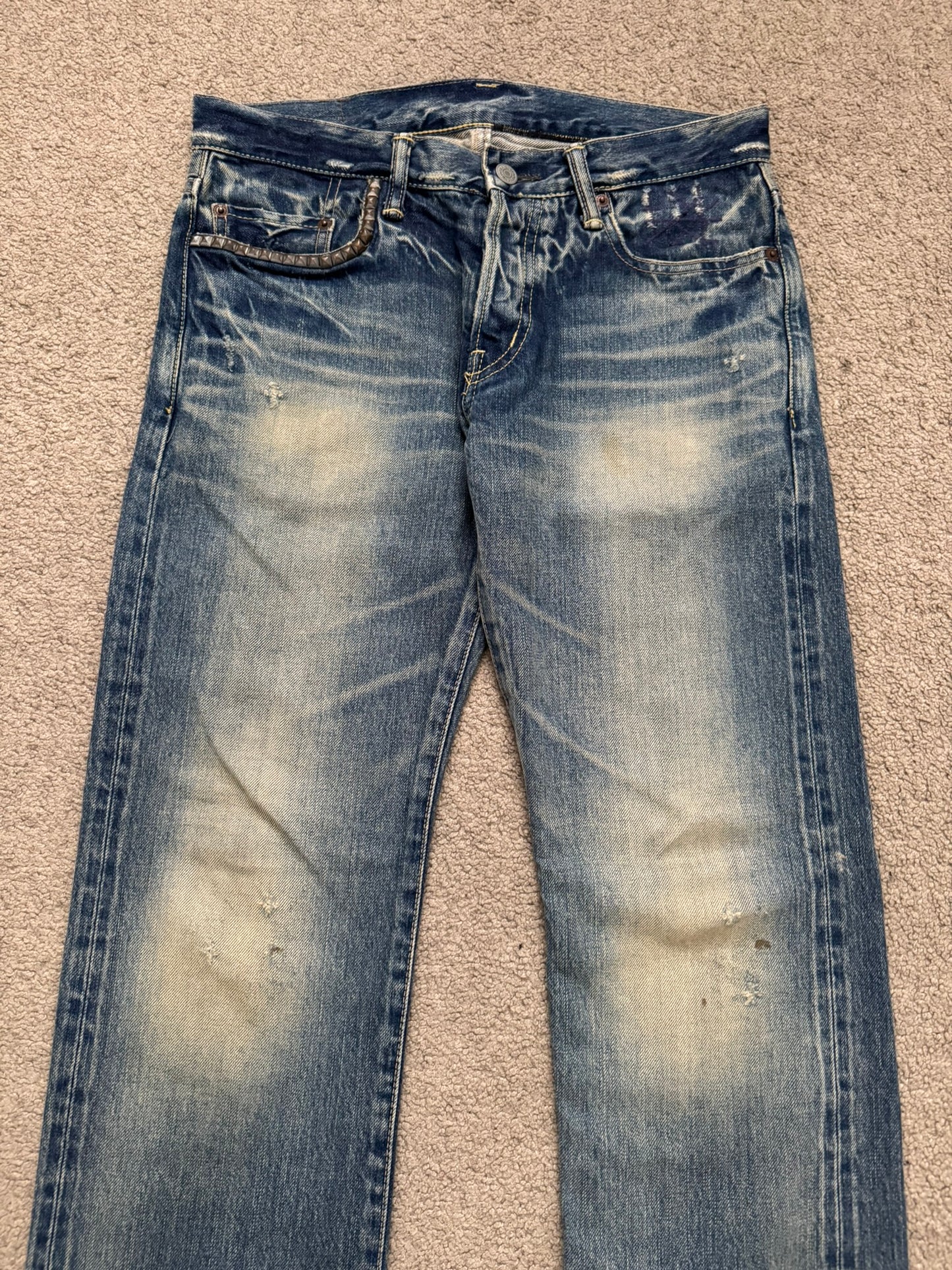 Hysteric Glamour Distressed Studded Denim Jeans