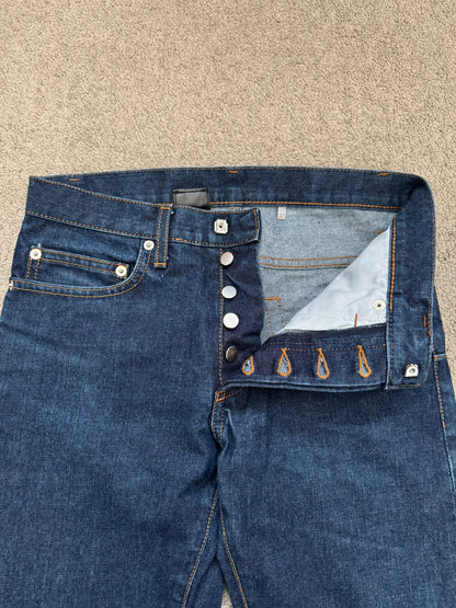 AW07 Dior Homme by Hedi Slimane Blue Indigo Raw Denim Jeans