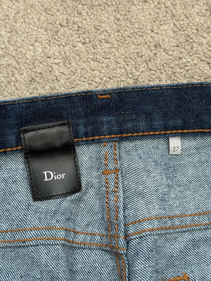 AW07 Dior Homme by Hedi Slimane Blue Indigo Raw Denim Jeans