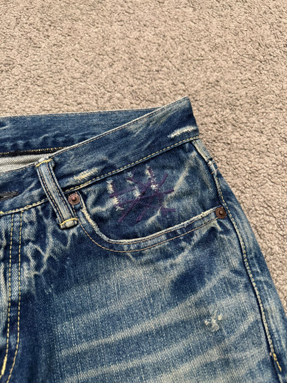 Hysteric Glamour Distressed Studded Denim Jeans