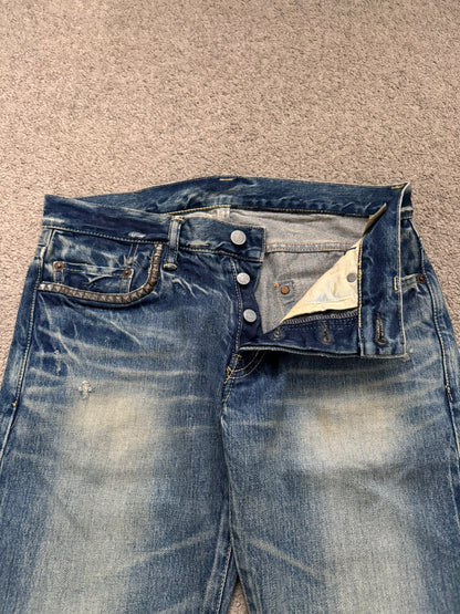 Hysteric Glamour Distressed Studded Denim Jeans