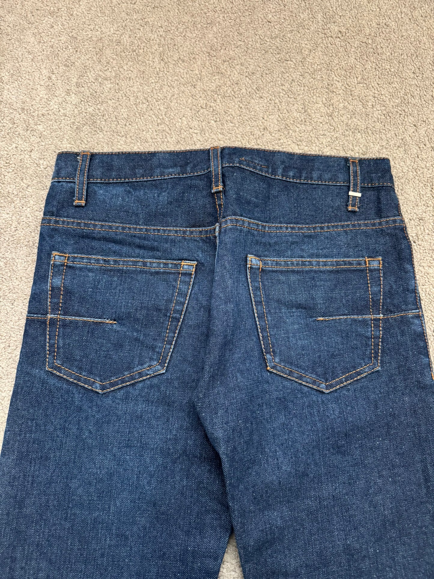 AW07 Dior Homme by Hedi Slimane Blue Indigo Raw Denim Jeans