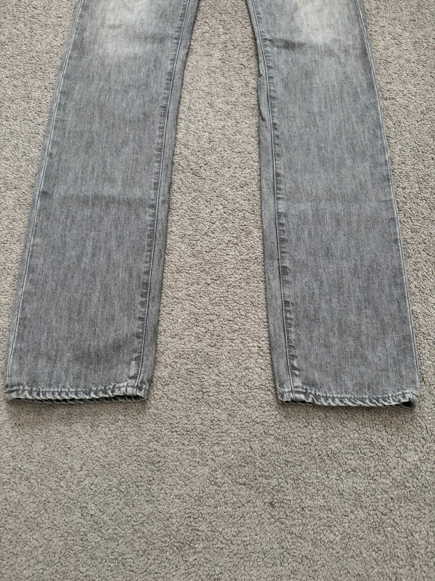 SS09 Dior Homme by Kris Van Assche MIJ Grey Washed Denim Jeans