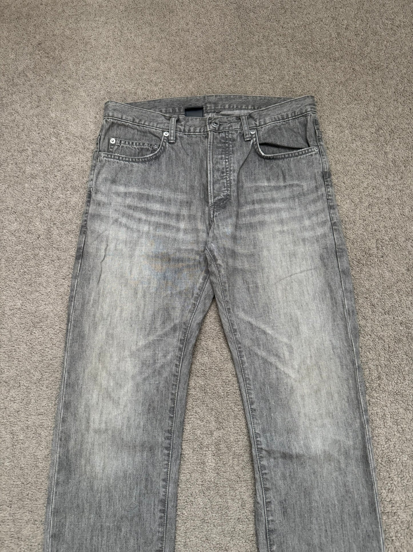 SS09 Dior Homme by Kris Van Assche MIJ Grey Washed Denim Jeans