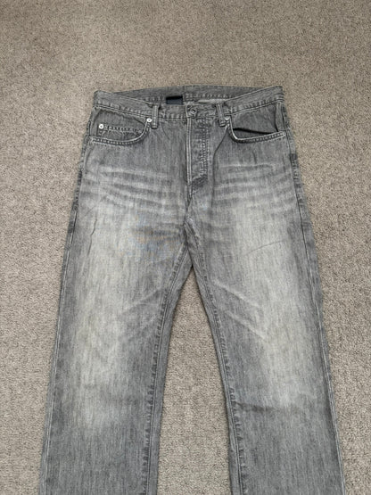 SS09 Dior Homme by Kris Van Assche MIJ Grey Washed Denim Jeans