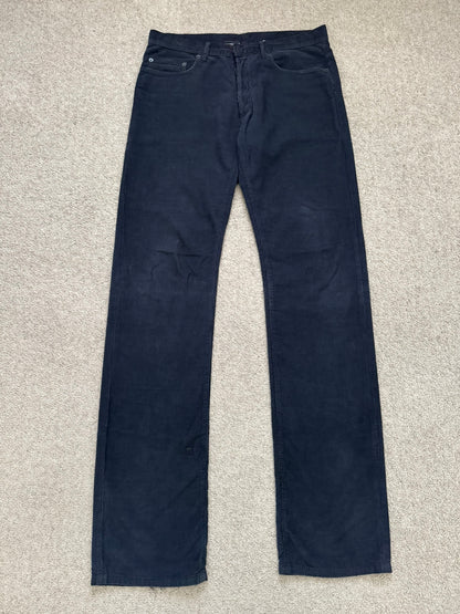 AW07 Dior Homme by Hedi Slimane Faded Black Corduroy Pants