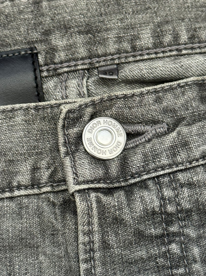 SS09 Dior Homme by Kris Van Assche MIJ Grey Washed Denim Jeans