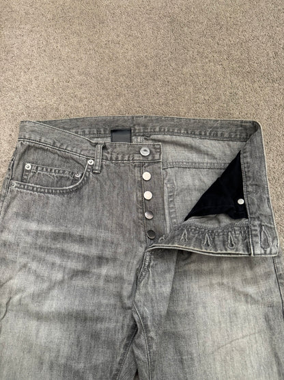 SS09 Dior Homme by Kris Van Assche MIJ Grey Washed Denim Jeans