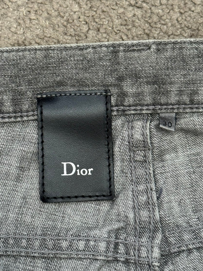 SS09 Dior Homme by Kris Van Assche MIJ Grey Washed Denim Jeans