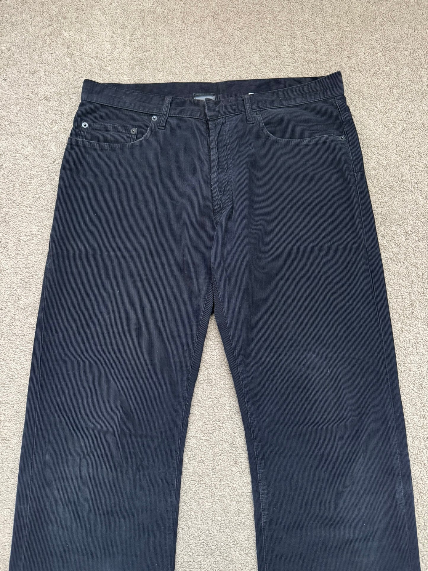 AW07 Dior Homme by Hedi Slimane Faded Black Corduroy Pants