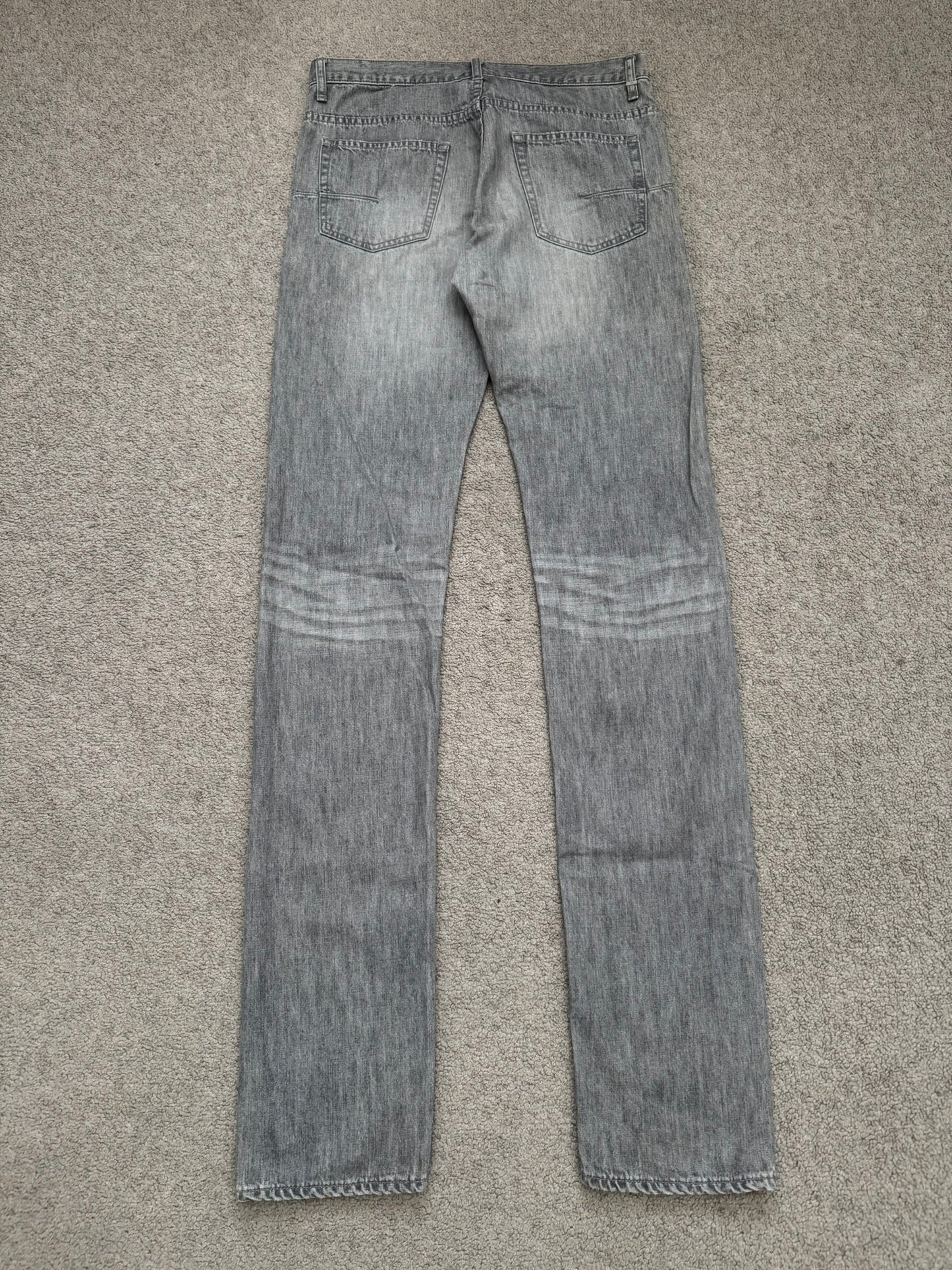 SS09 Dior Homme by Kris Van Assche MIJ Grey Washed Denim Jeans