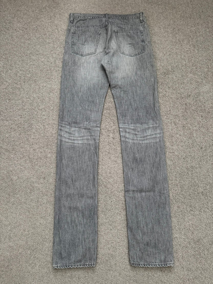 SS09 Dior Homme by Kris Van Assche MIJ Grey Washed Denim Jeans