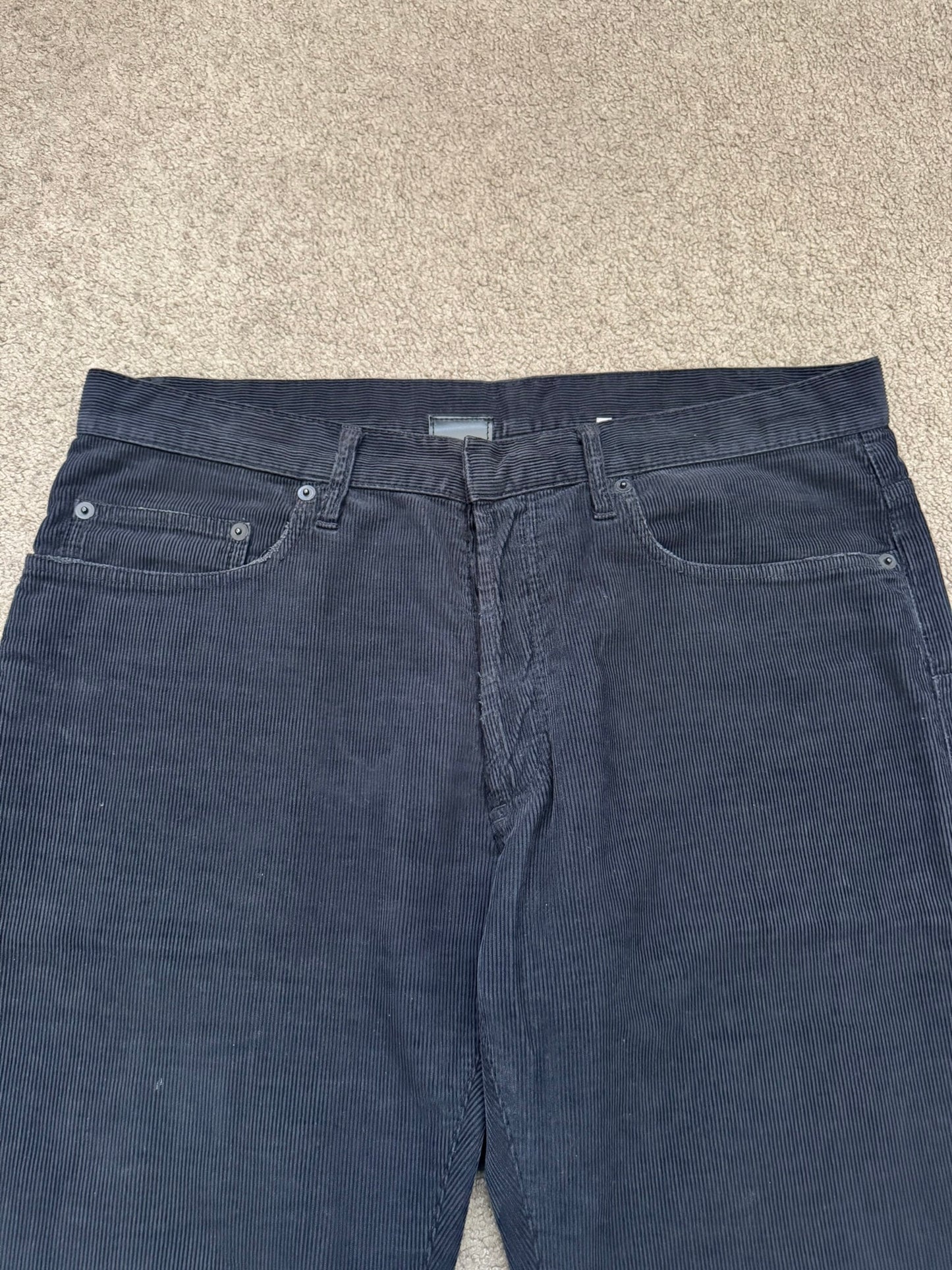 AW07 Dior Homme by Hedi Slimane Faded Black Corduroy Pants