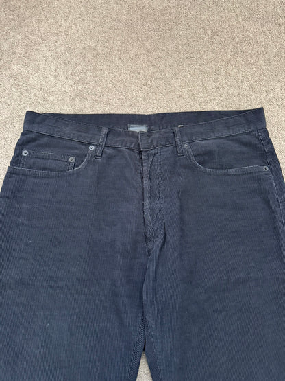 AW07 Dior Homme by Hedi Slimane Faded Black Corduroy Pants