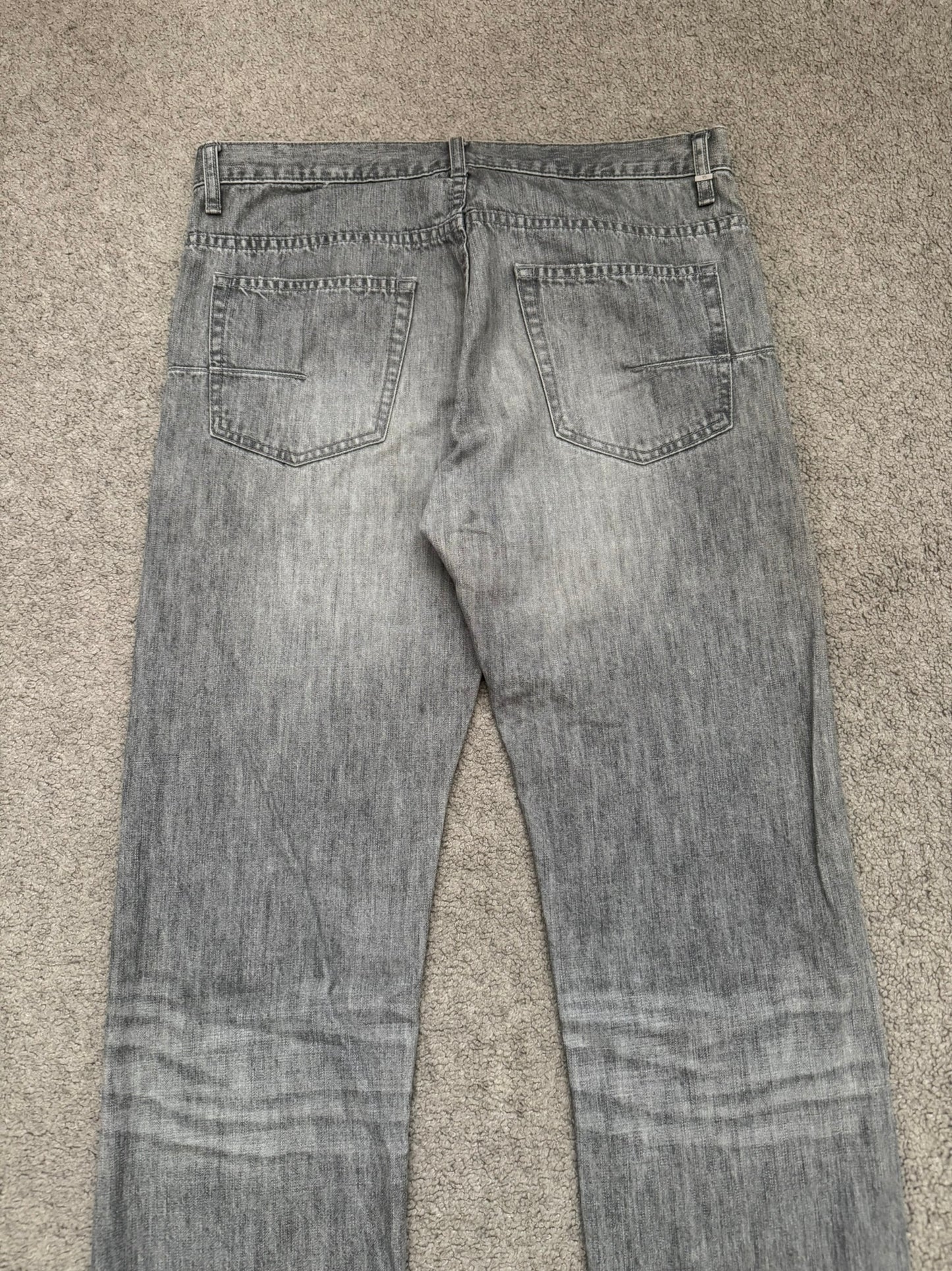 SS09 Dior Homme by Kris Van Assche MIJ Grey Washed Denim Jeans