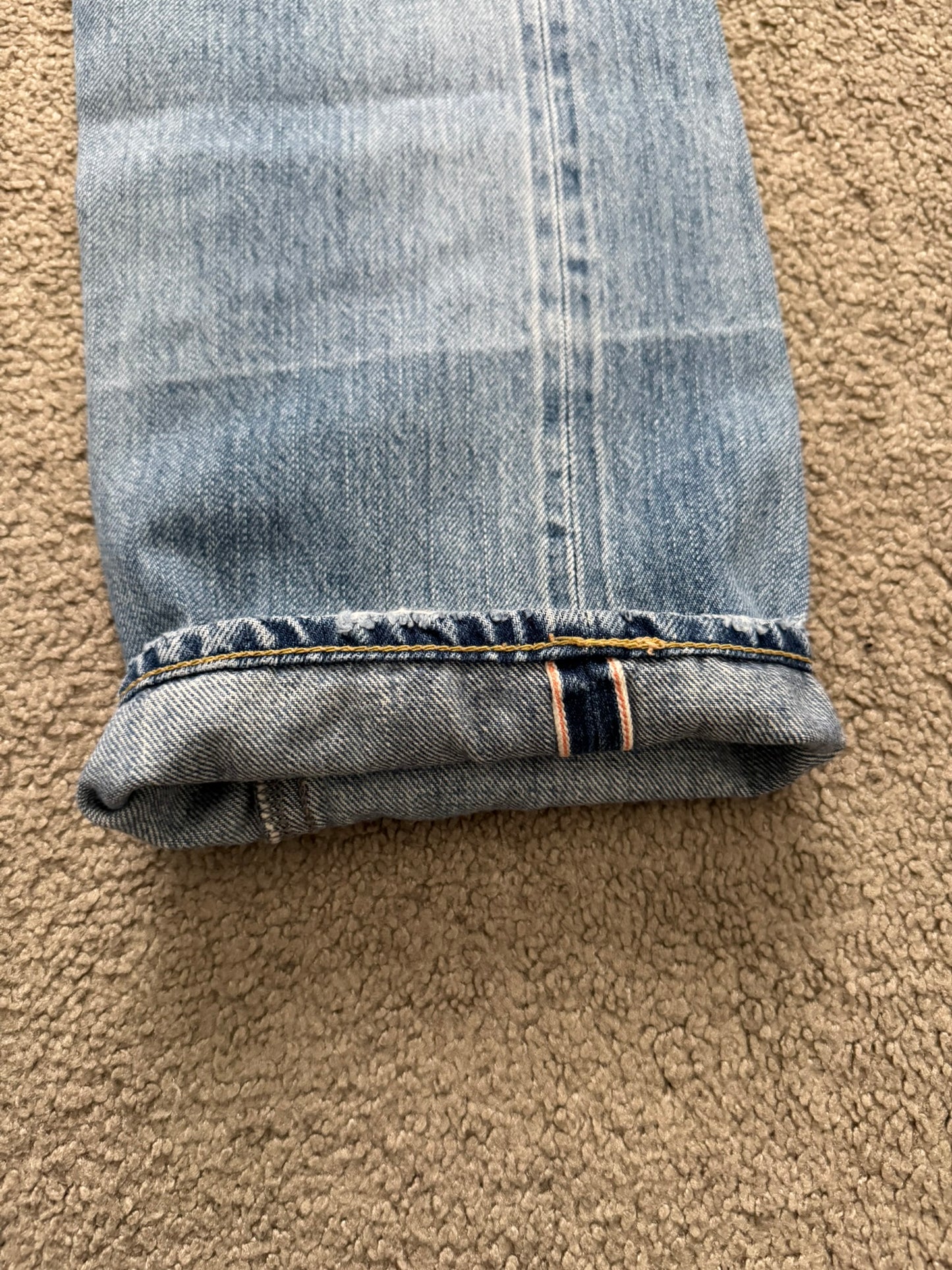 Hysteric Glamour Distressed Studded Scribble Denim Jeans