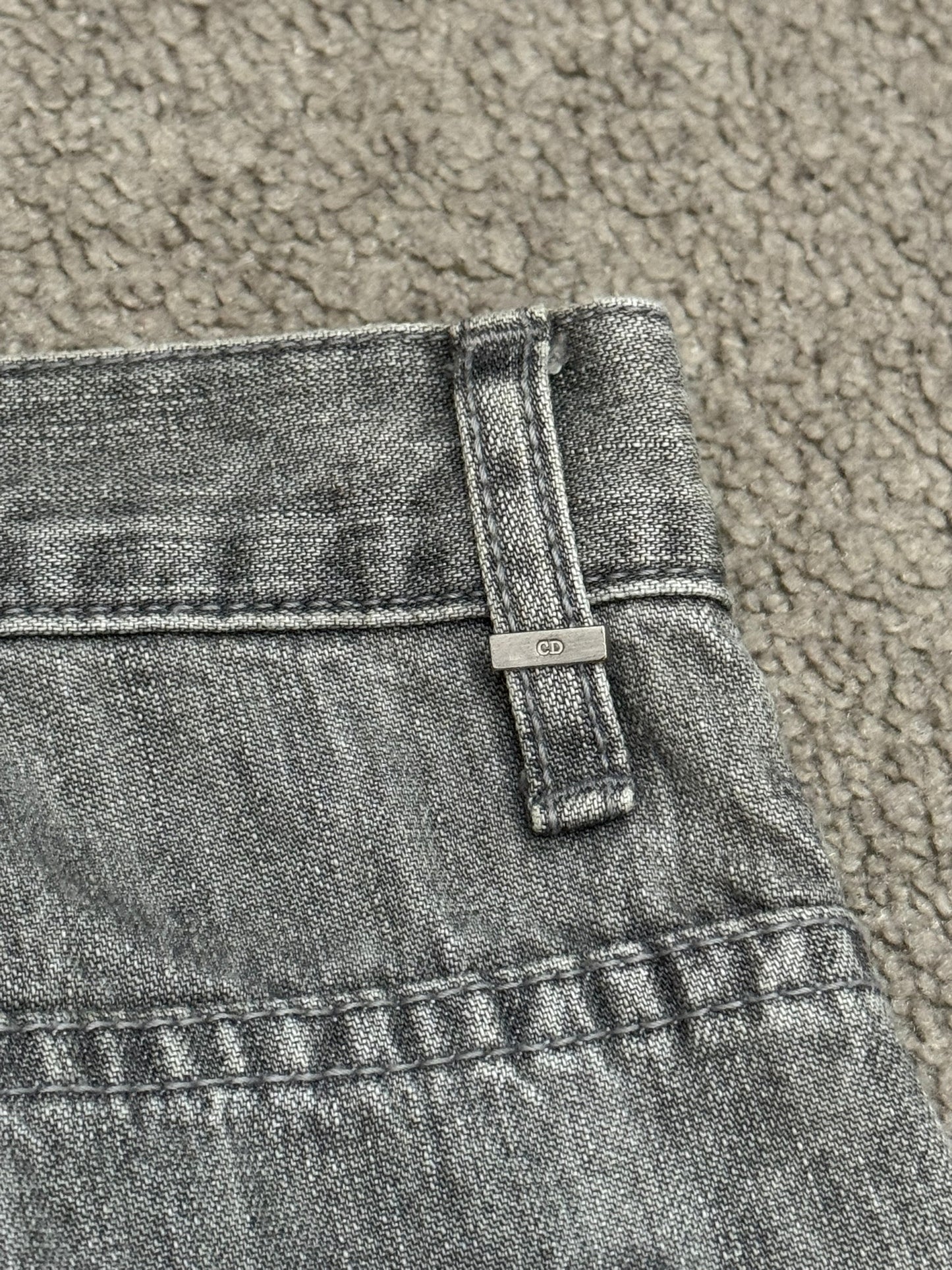 SS09 Dior Homme by Kris Van Assche MIJ Grey Washed Denim Jeans