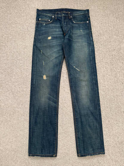 AW06 Dior Homme by Hedi Slimane Dust Wash Distressed Denim Jeans