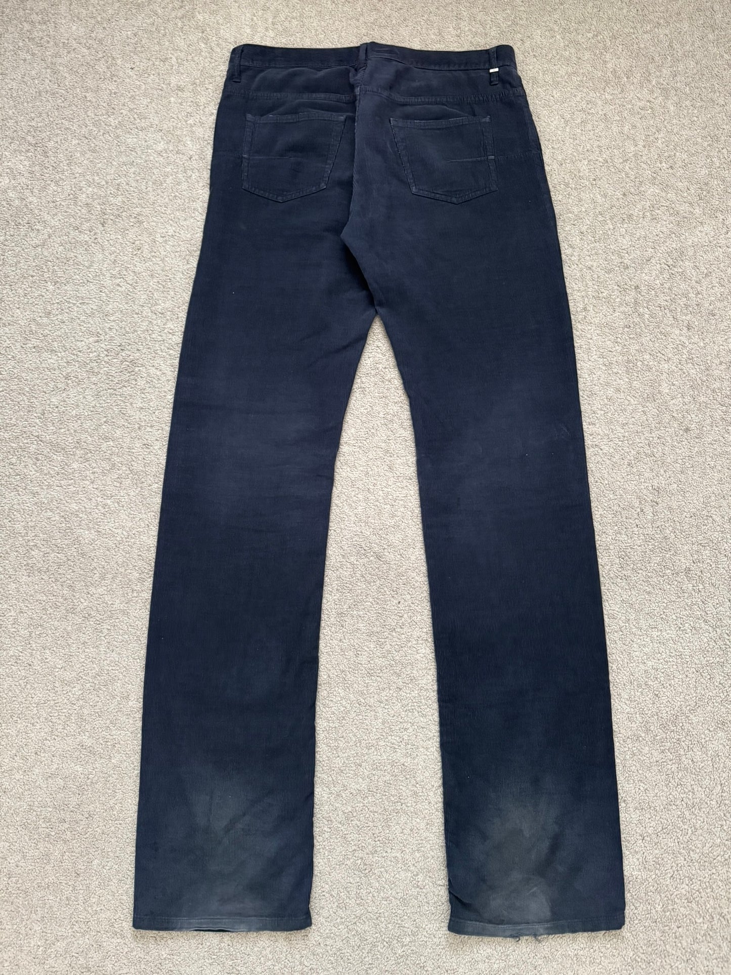 AW07 Dior Homme by Hedi Slimane Faded Black Corduroy Pants