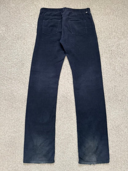 AW07 Dior Homme by Hedi Slimane Faded Black Corduroy Pants