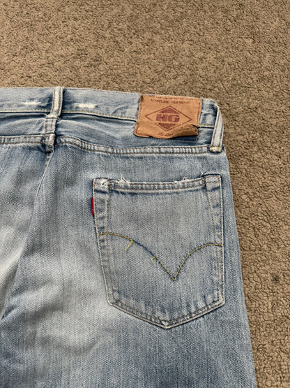 Hysteric Glamour Distressed Studded Scribble Denim Jeans