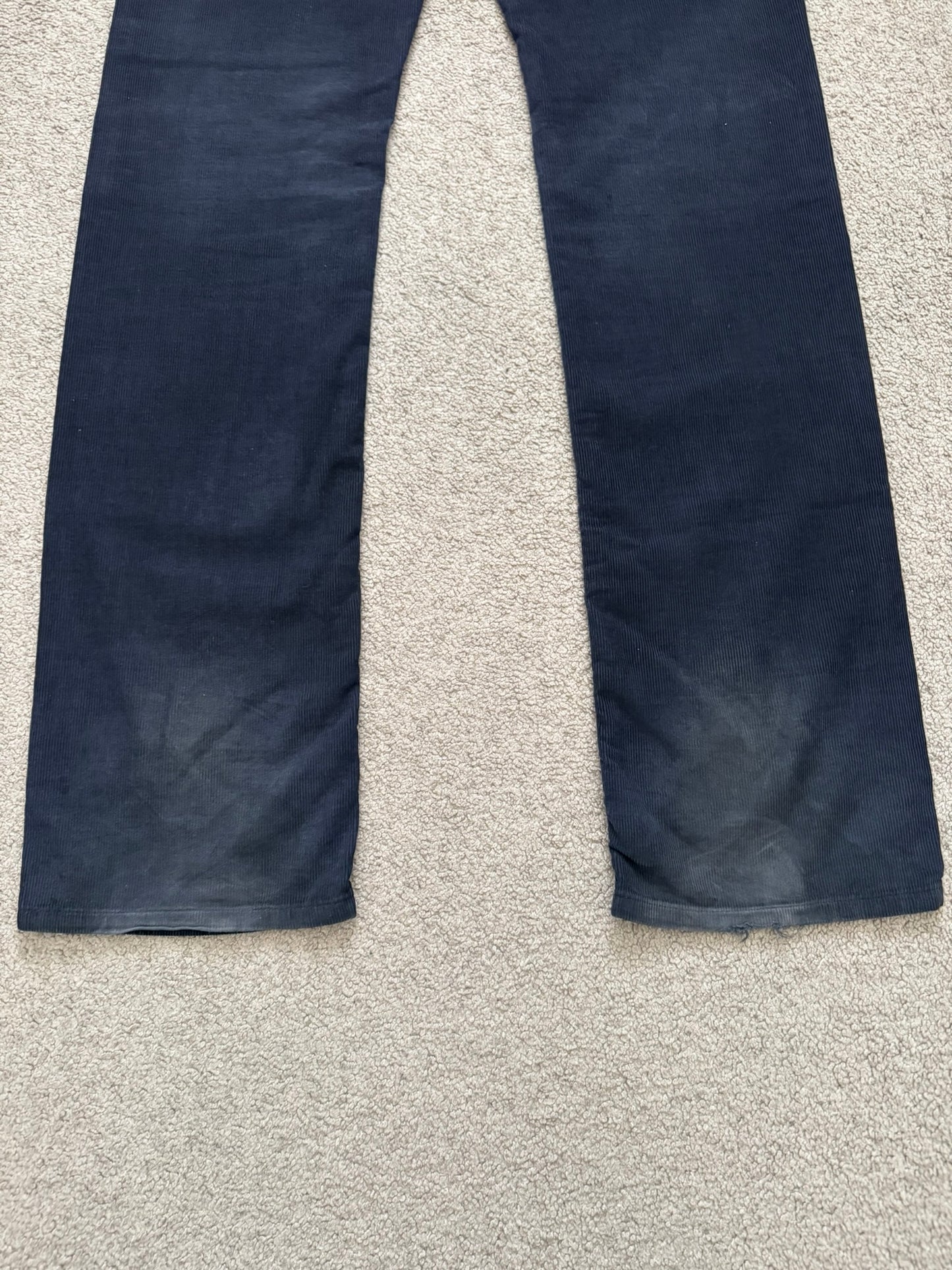 AW07 Dior Homme by Hedi Slimane Faded Black Corduroy Pants