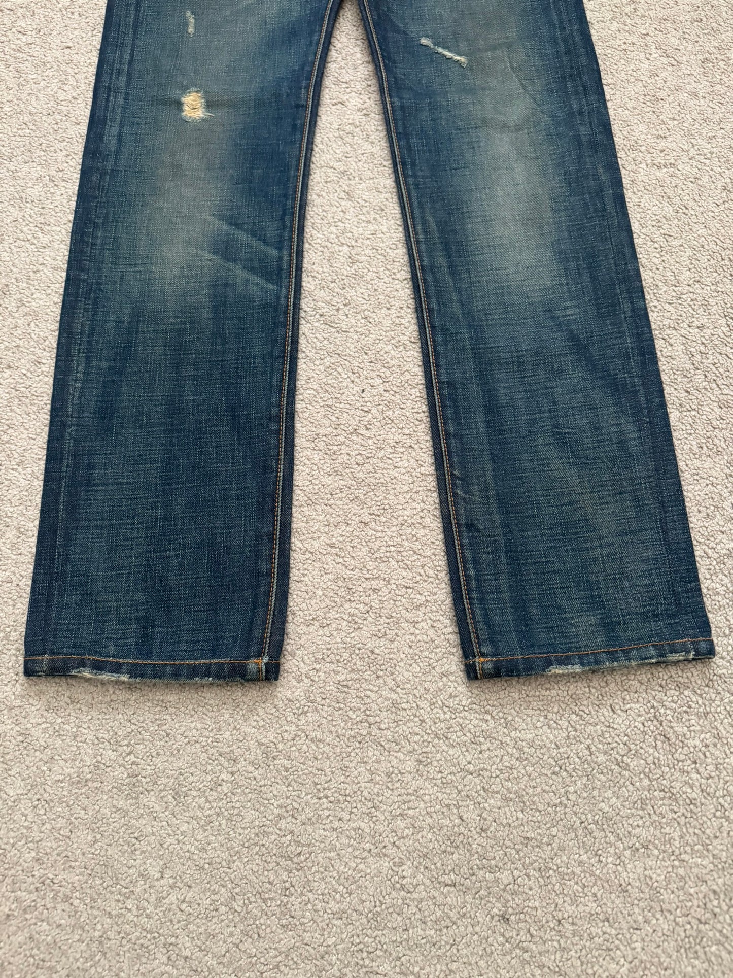 AW06 Dior Homme by Hedi Slimane Dust Wash Distressed Denim Jeans