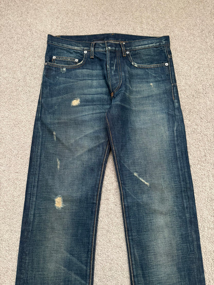 AW06 Dior Homme by Hedi Slimane Dust Wash Distressed Denim Jeans