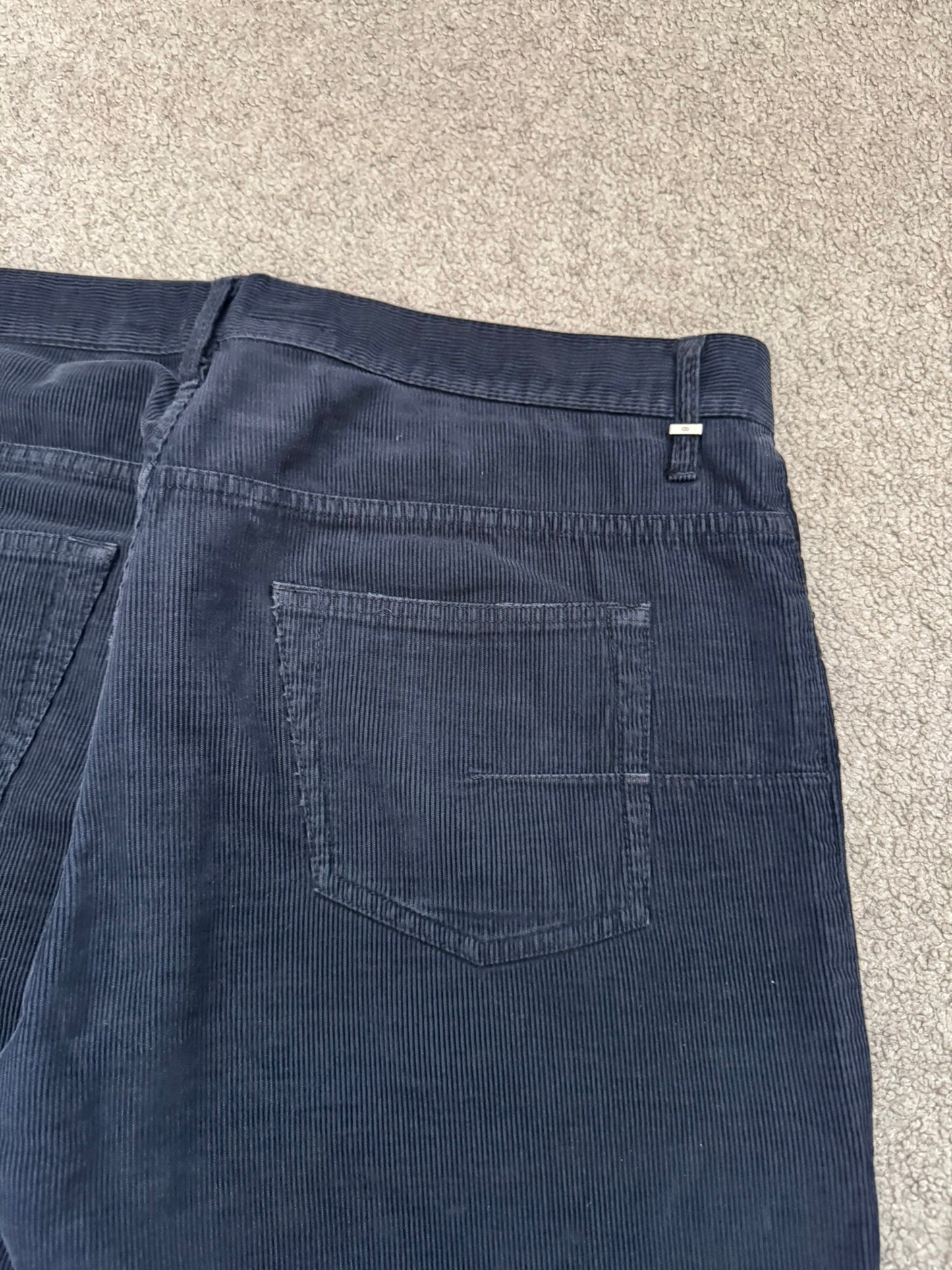 AW07 Dior Homme by Hedi Slimane Faded Black Corduroy Pants