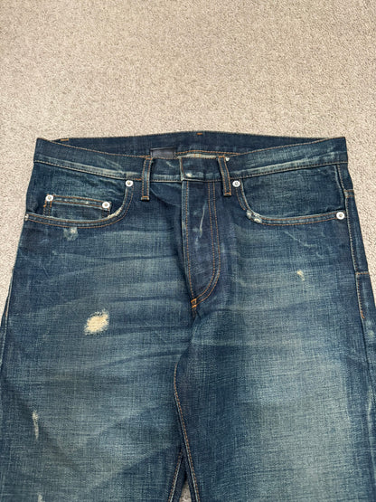 AW06 Dior Homme by Hedi Slimane Dust Wash Distressed Denim Jeans